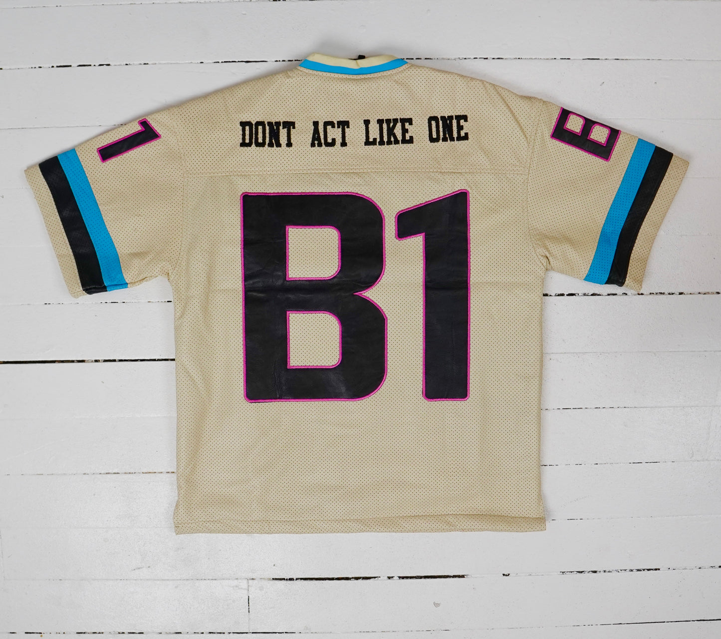Tan Leather Football Jersey