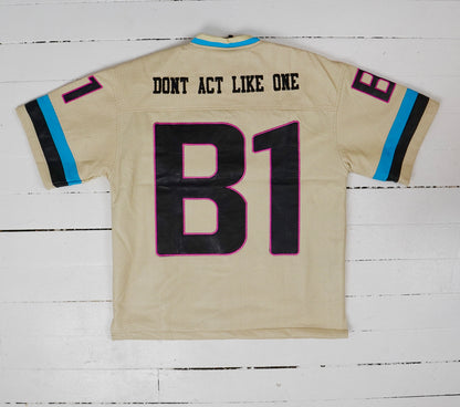 Tan Leather Football Jersey